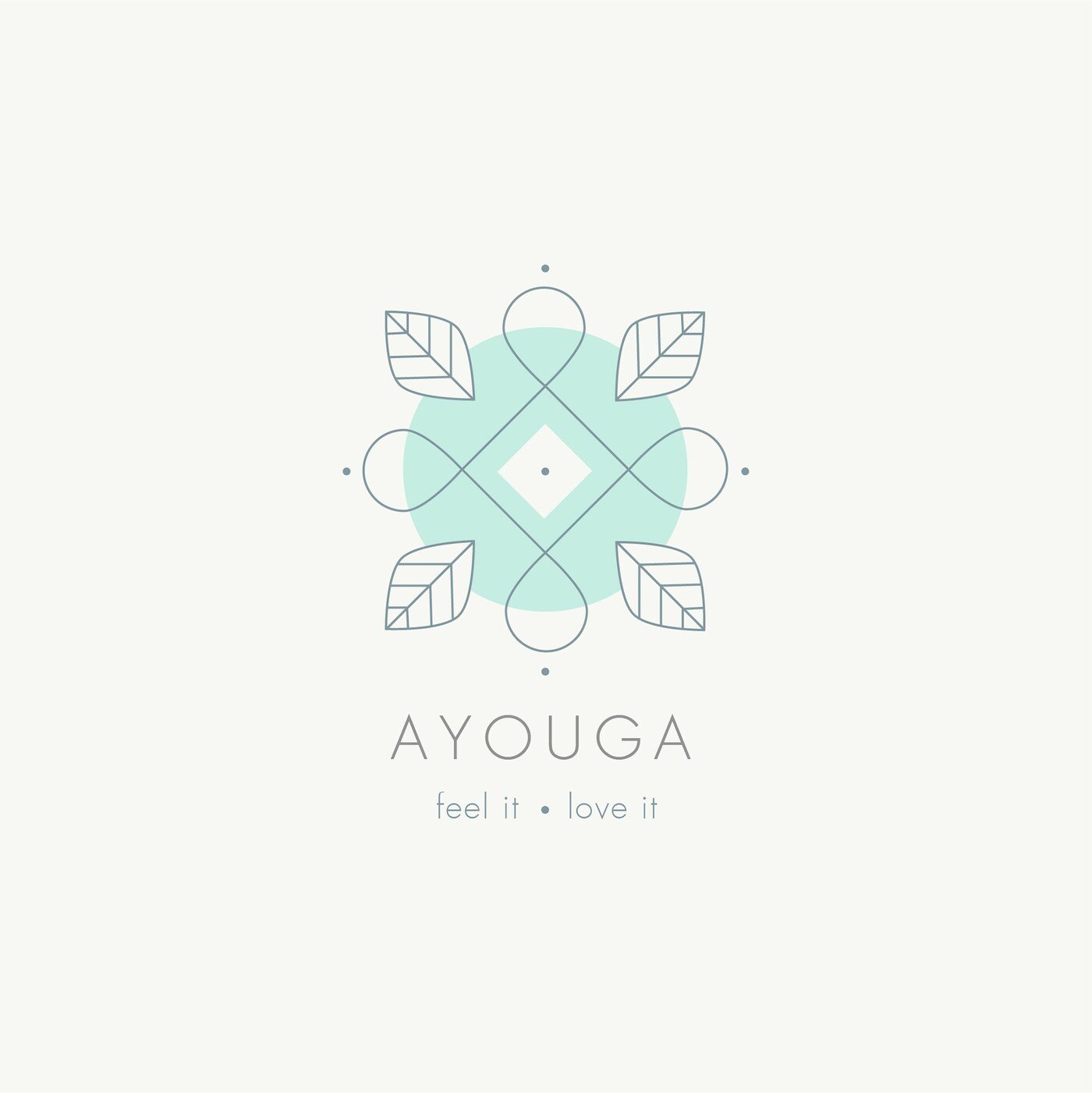 Ayouga holistic wellness centre logo design by Eva Hilla Studio