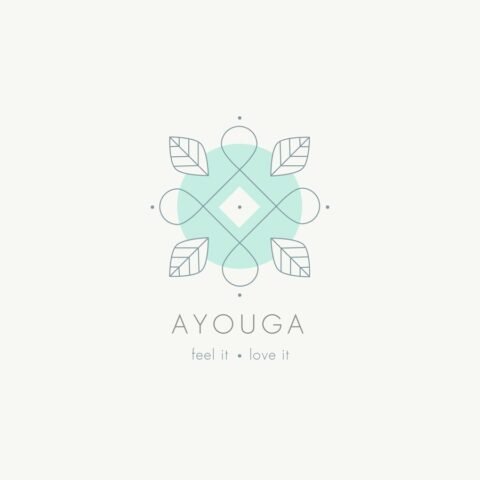 Ayouga holistic wellness centre logo design by Eva Hilla Studio