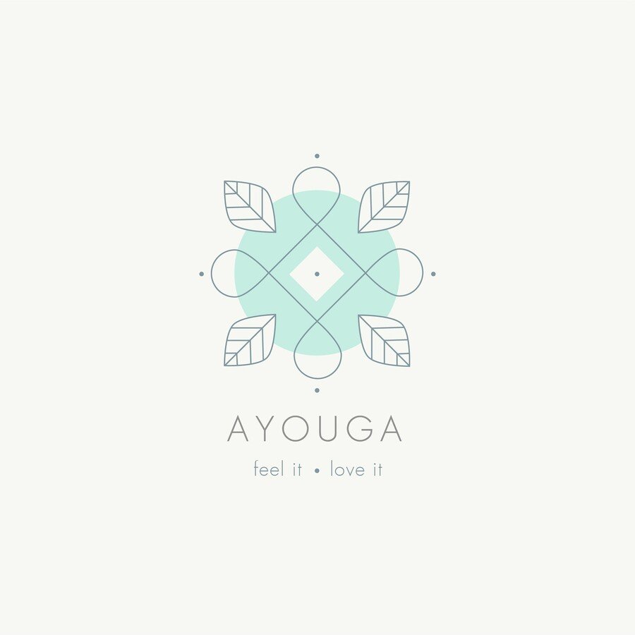 Ayouga holistic wellness centre logo design by Eva Hilla Studio