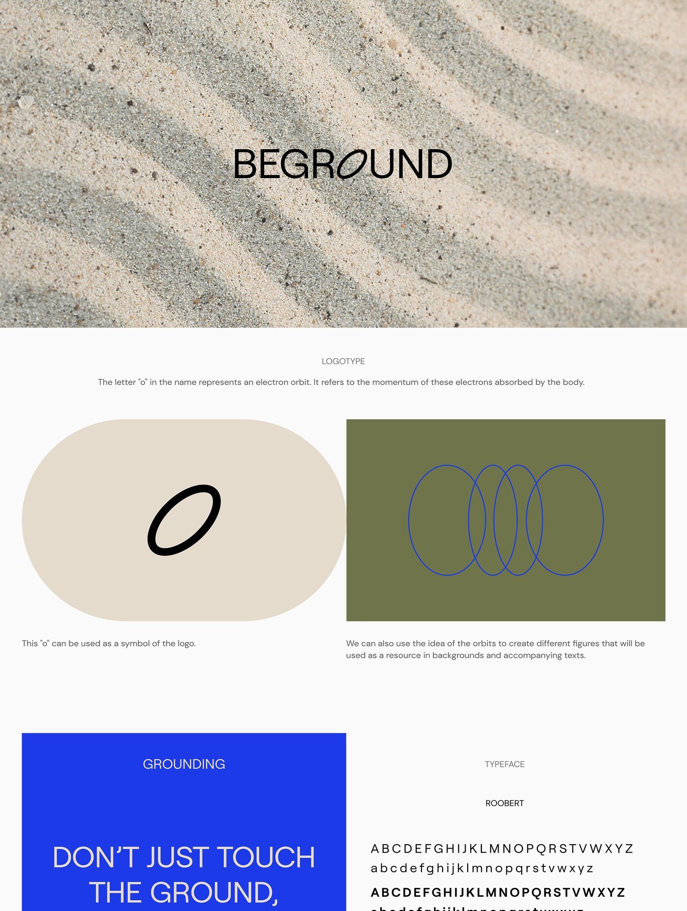 Naming identidad de marca packaging y diseno web de los productos de earthing Beground por Eva Hilla Studio