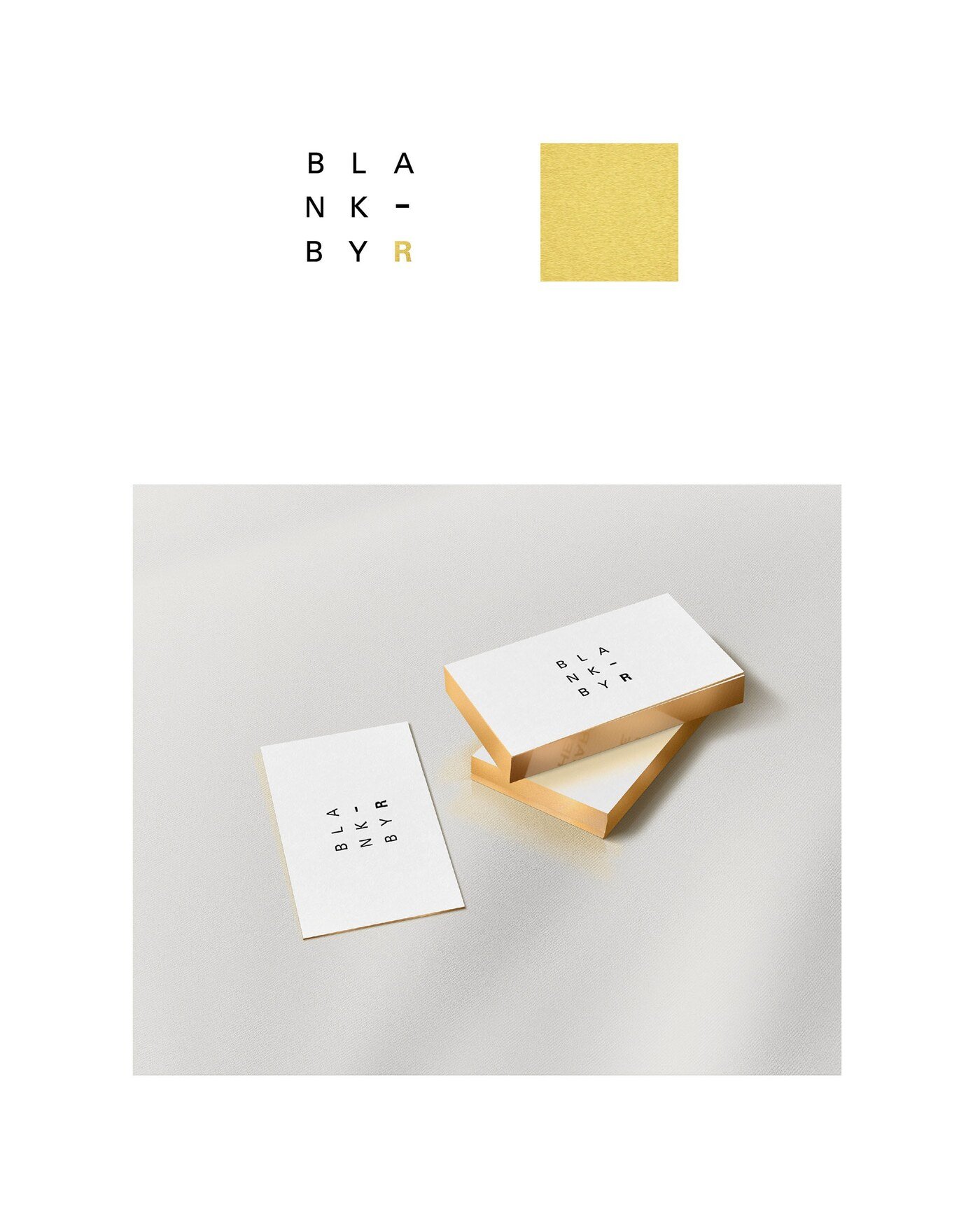 Identidad clasica y minimalista para la linea de perfumes Blank by R por Eva Hilla Studio