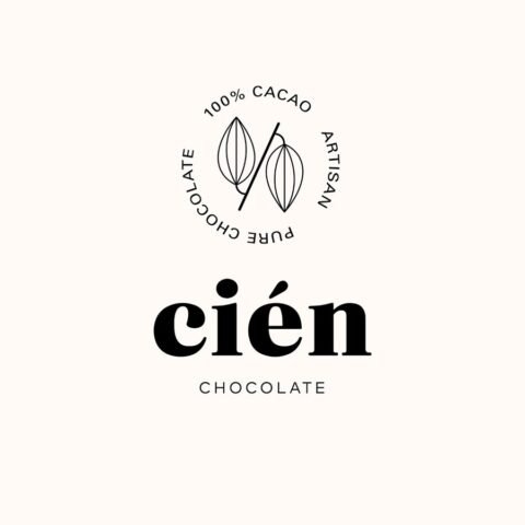 Cien Chocolate company logo design by Eva Hilla Studio