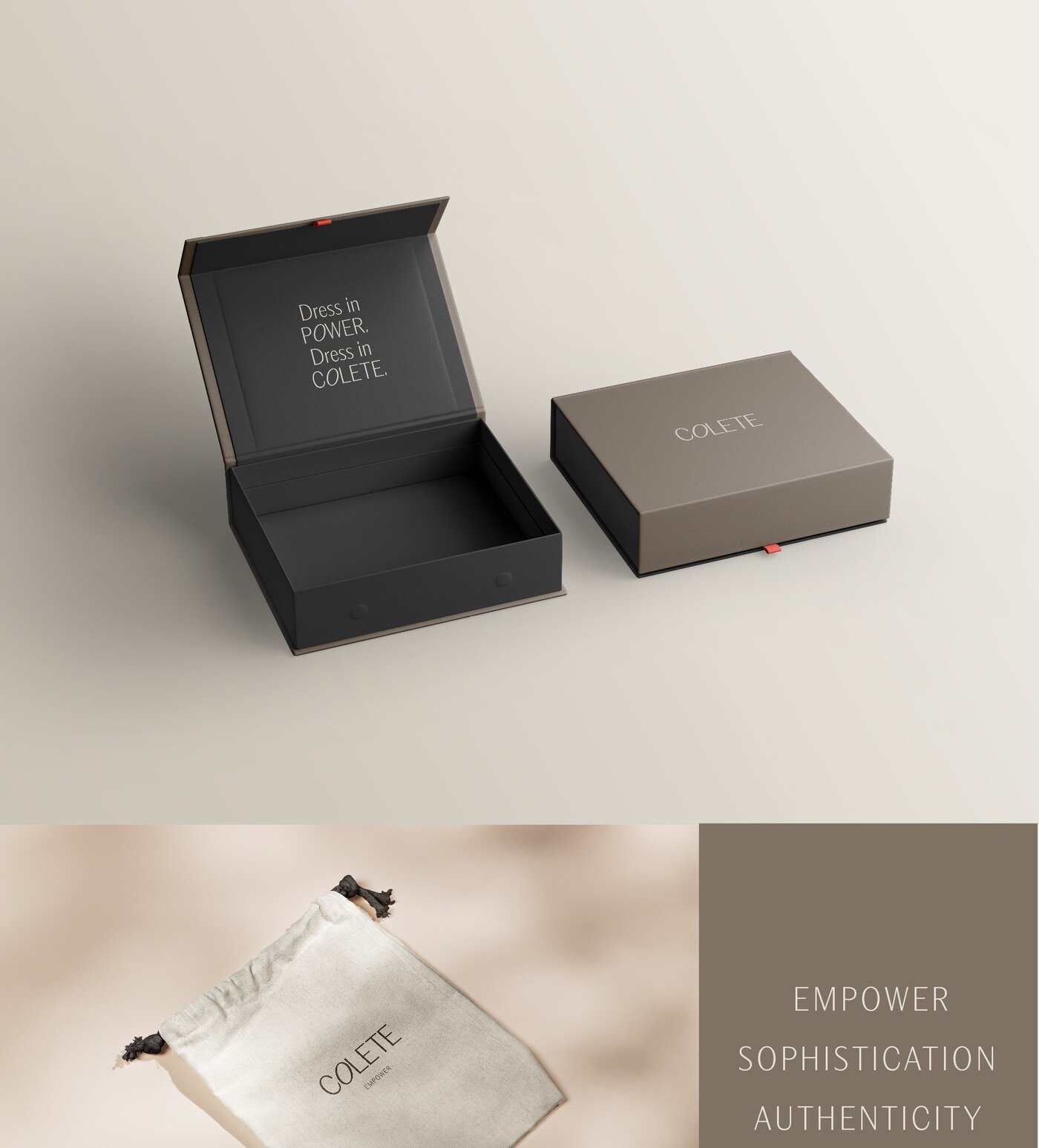 Identidad de marca del chaleco premium para mujer Colete por Eva Hilla Studio