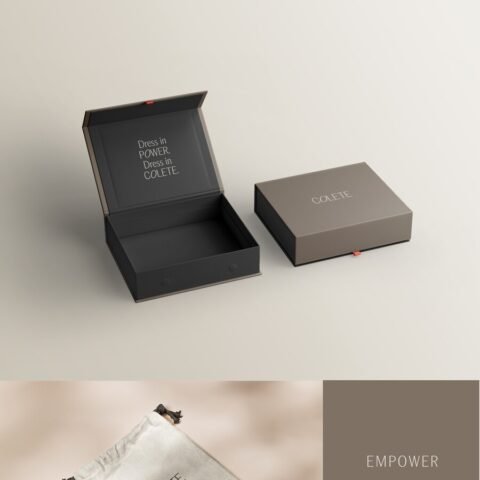 Colete premium women vest brand identity by Eva Hilla Studio