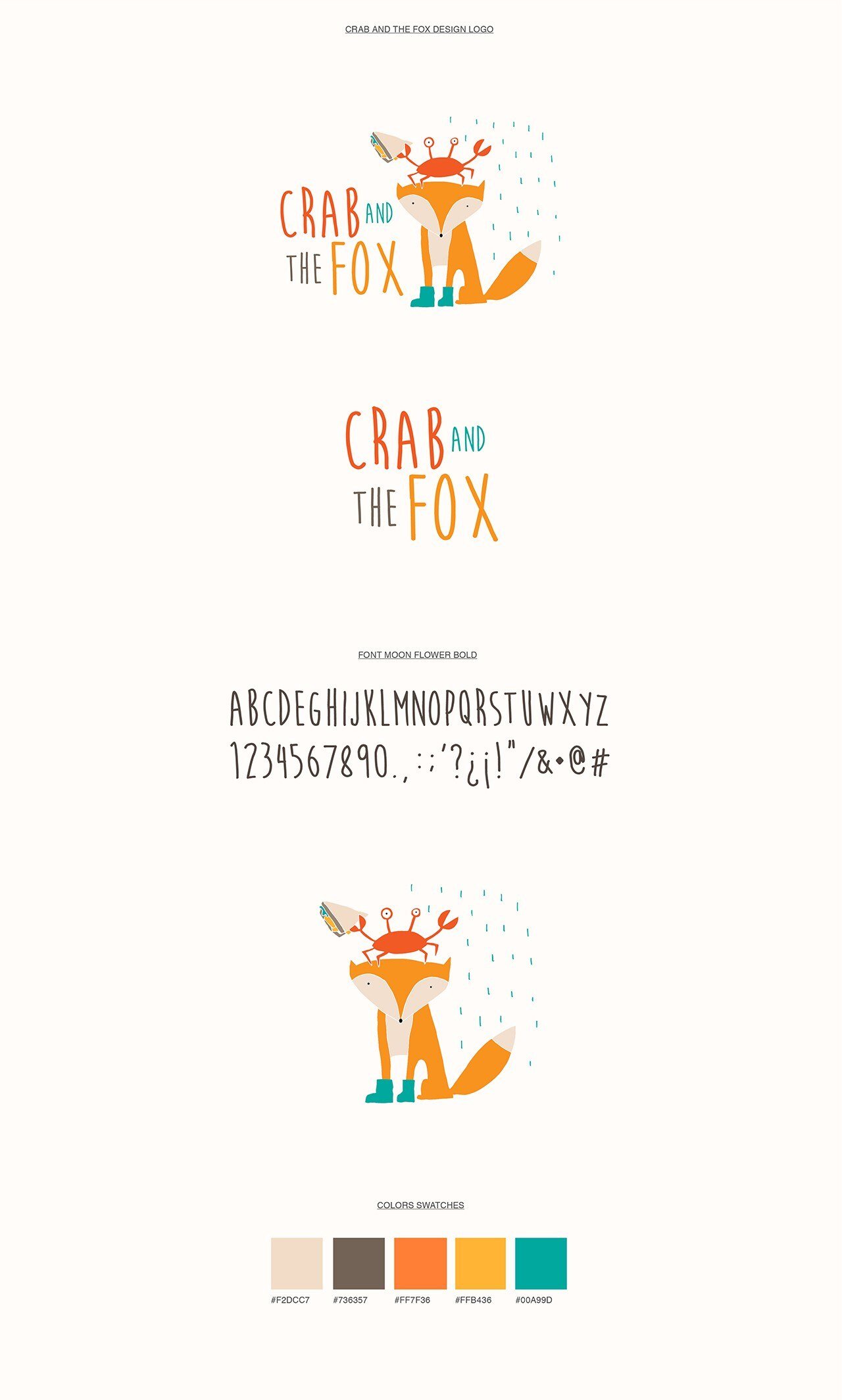 Crab and The Fox — ilustración y estampados por Eva Hilla Studio