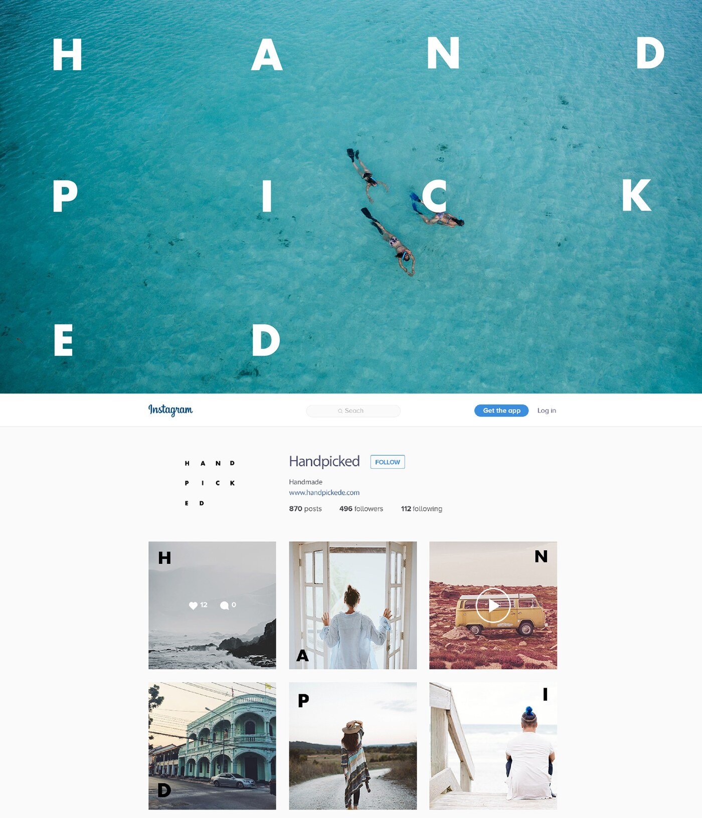 Identidad de marca de viajes y lifestyle Handpicked por Eva Hilla Studio