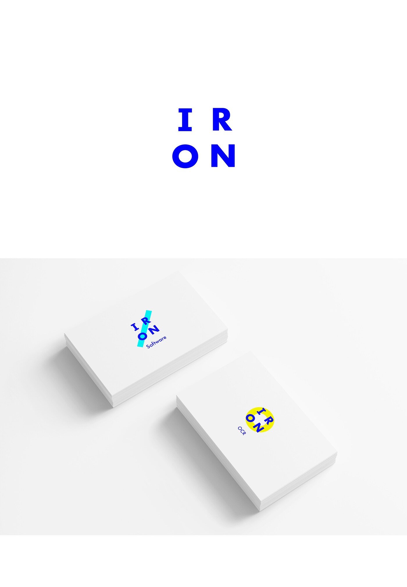Iron Software brand identity built from four letterforms by Eva Hilla Studio