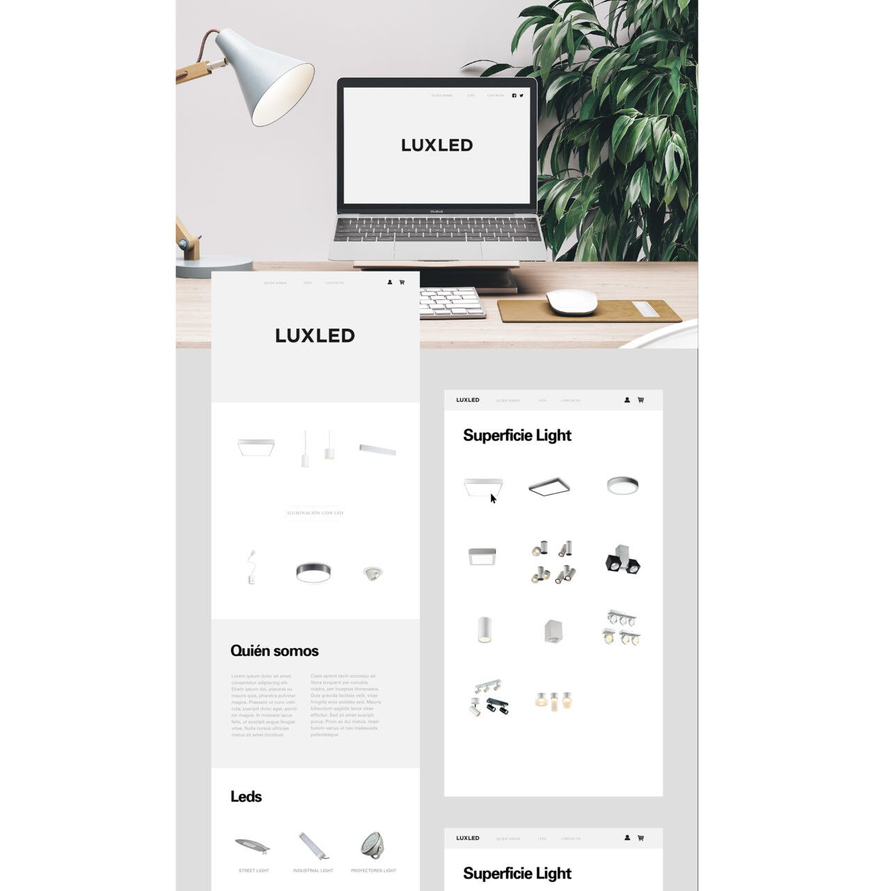Luxled — proyectos de diseño web por Eva Hilla Studio