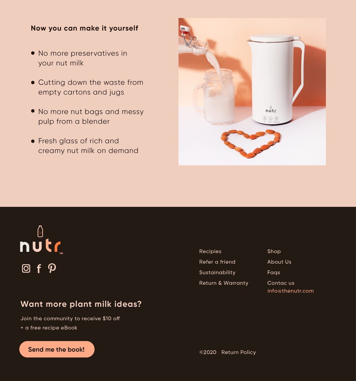 Diseno web minimalista en Shopify para Nutr por Eva Hilla Studio