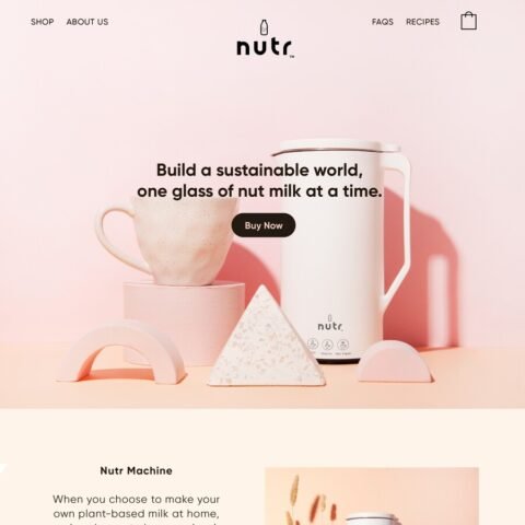 Nutr minimalist Shopify web design by Eva Hilla Studio