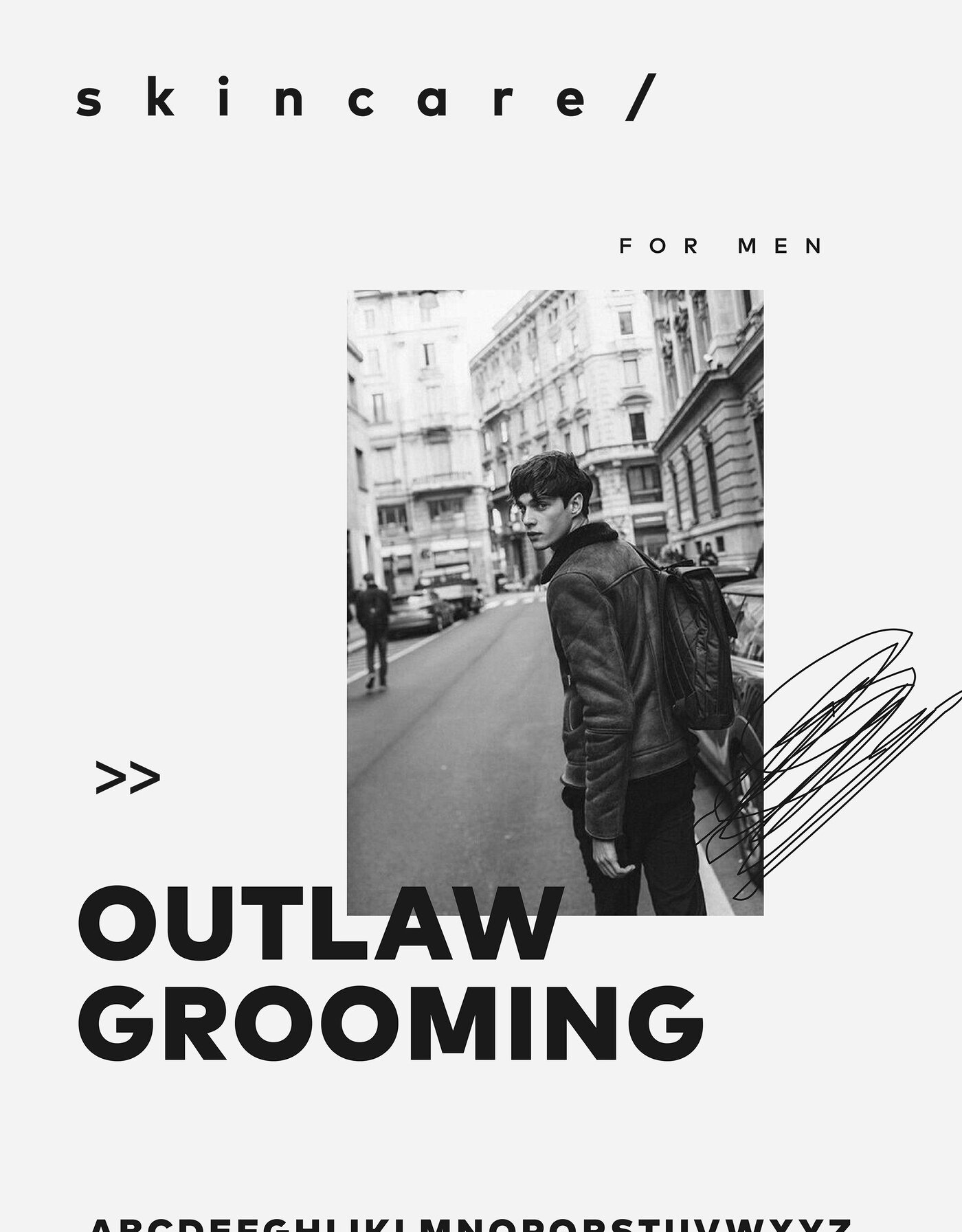 Identidad de marca de cosmetica masculina Outlaw Grooming por Eva Hilla Studio