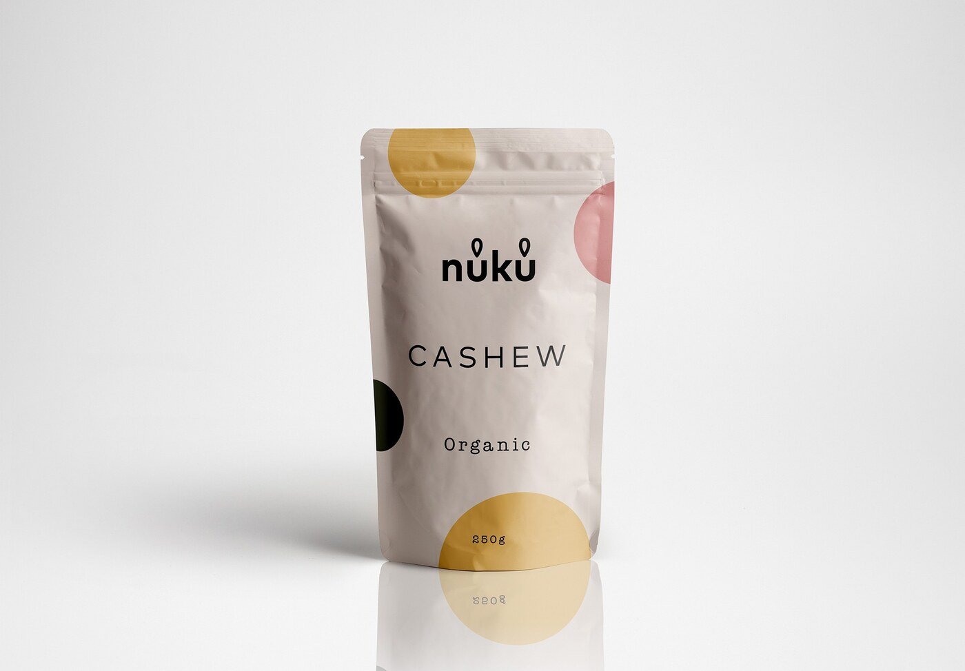 Nuku premium nut packaging design by Eva Hilla Studio