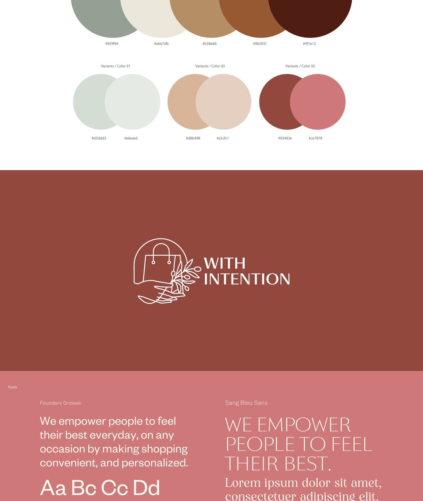 Identidad de marca y diseno web del marketplace de moda con proposito With Intention por Eva Hilla Studio