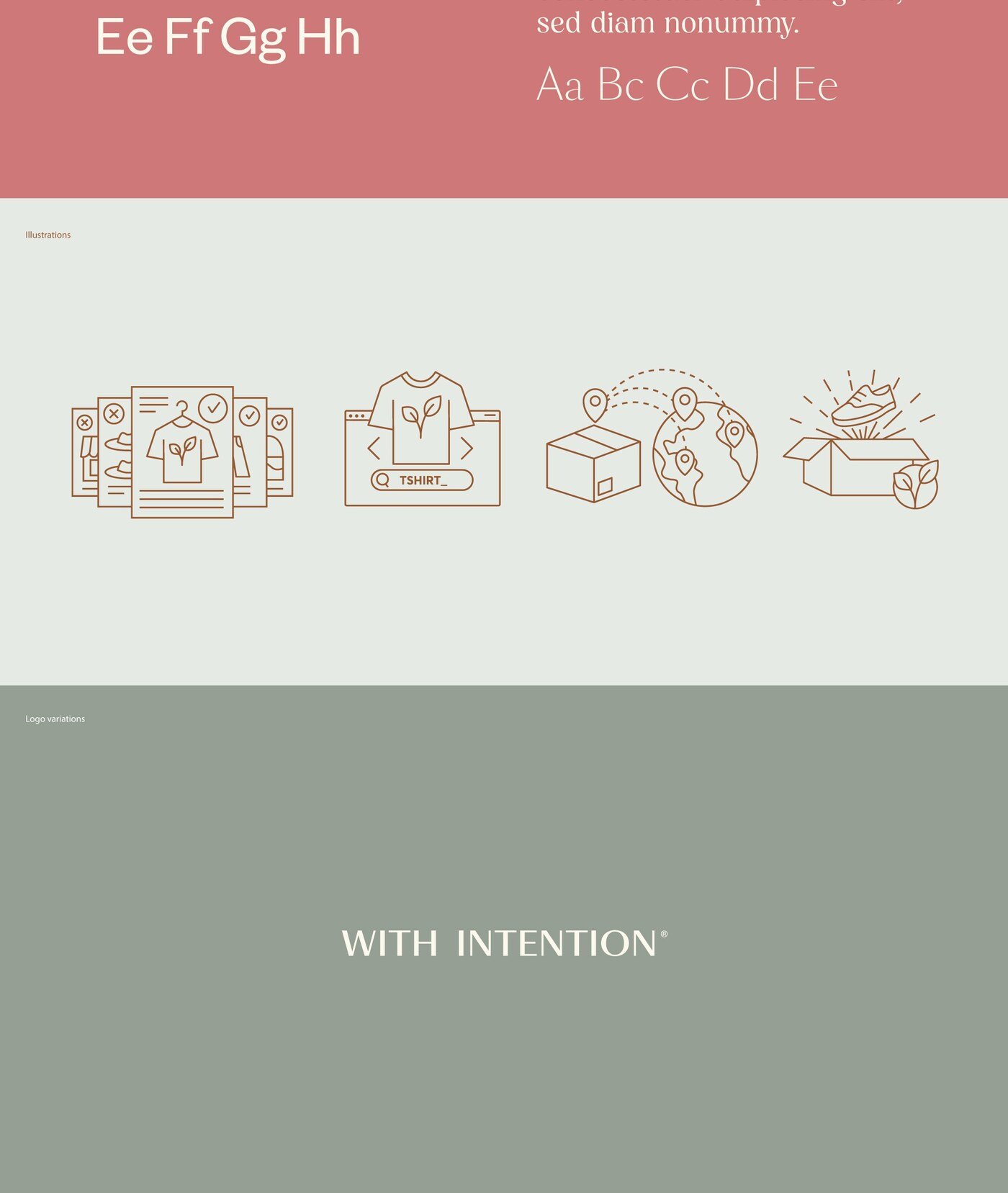 Identidad de marca y diseno web del marketplace de moda con proposito With Intention por Eva Hilla Studio