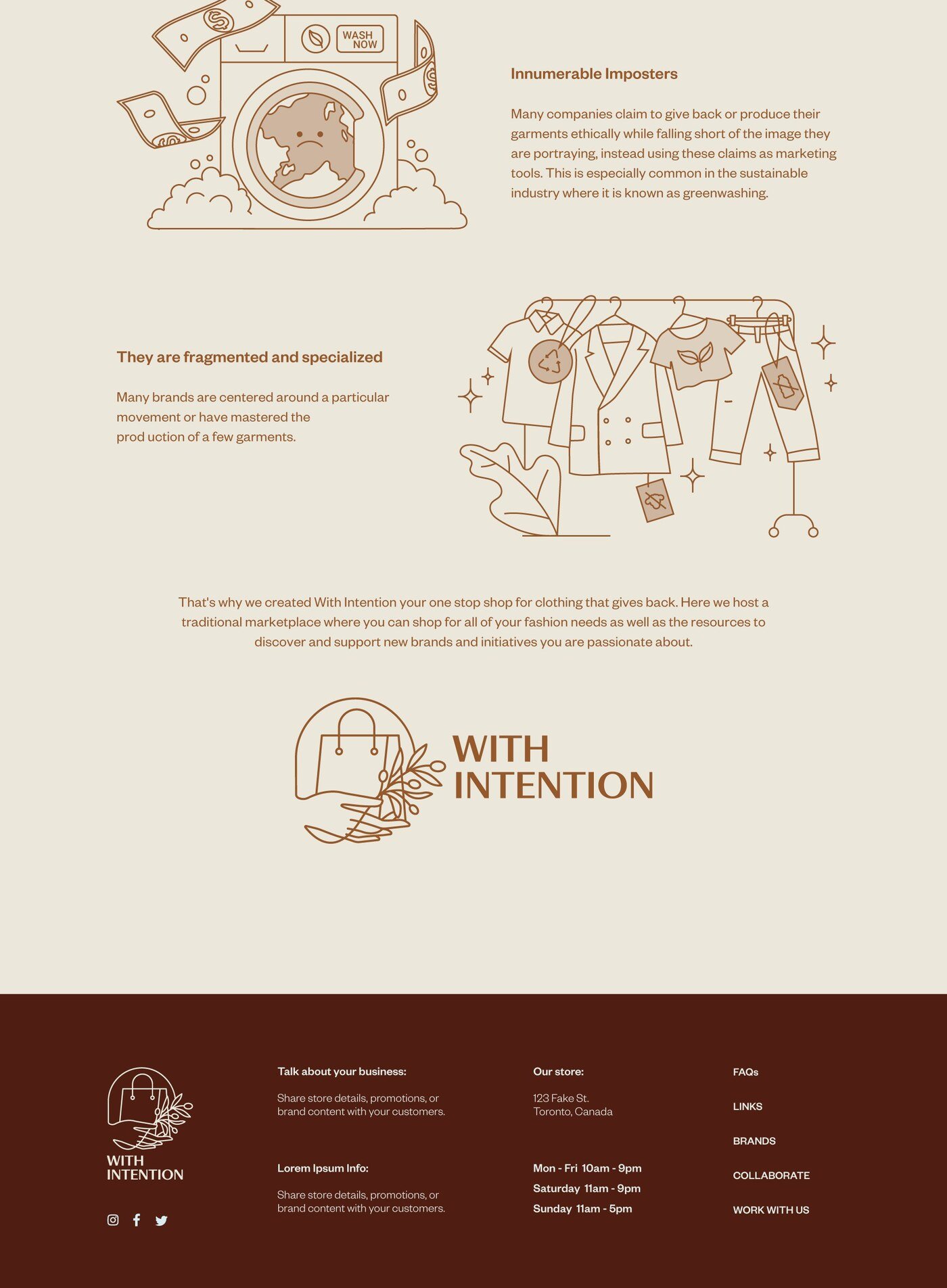Identidad de marca y diseno web del marketplace de moda con proposito With Intention por Eva Hilla Studio